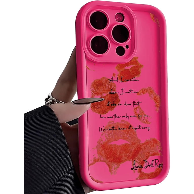 Sexy Girl Red Lips Kiss Silicone Case for iPhone Compatible with iPhone 11  Pro Max, Rose Red - Walmart.com