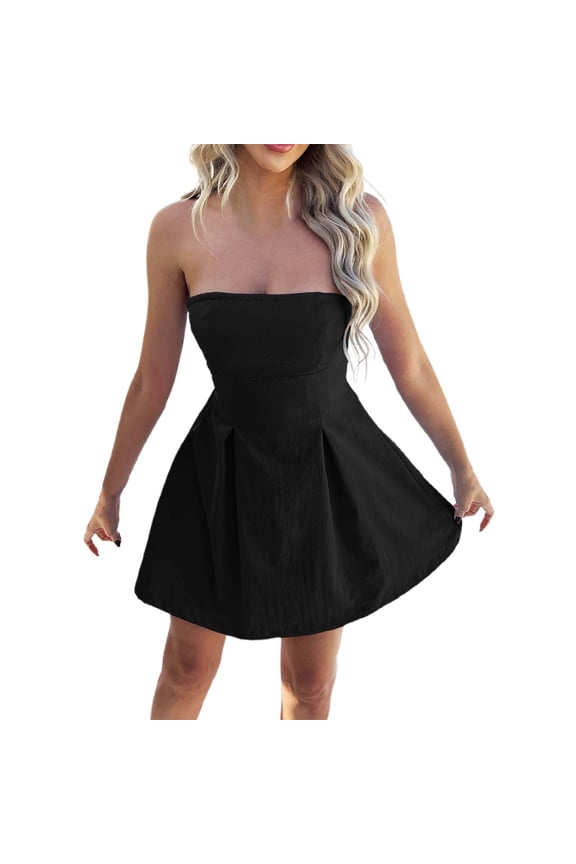 Sexy Girl Style Strapless Backless Dress Party Evening Dress