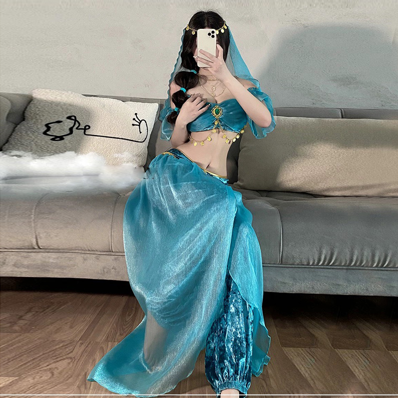 Sexy Goddess Uniforms Cosplay Egyptian Queen‘s Belly Dance Aladdin