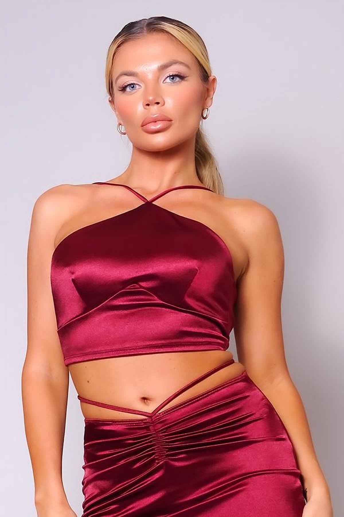 Sexy Halter Front Crop Top S