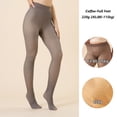 thumbnail image 1 of Sexy High Waist Plus Size Skin Colored Fleece Lined Tights Thermal Stockings Warm Pantyhose Fake Translucent Leggings 220G 2XL(80-115KG) COFFEE-FULL FEET, 1 of 8