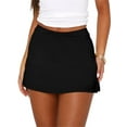 thumbnail image 1 of Sexy High Waist Women's Mini Skirt Split Hem Stretch Fitted Pencil Bodycon Short Skirts, 1 of 7