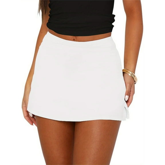 Sexy High Waist Women's Mini Skirt Split Hem Stretch Fitted Pencil Bodycon Short Skirts