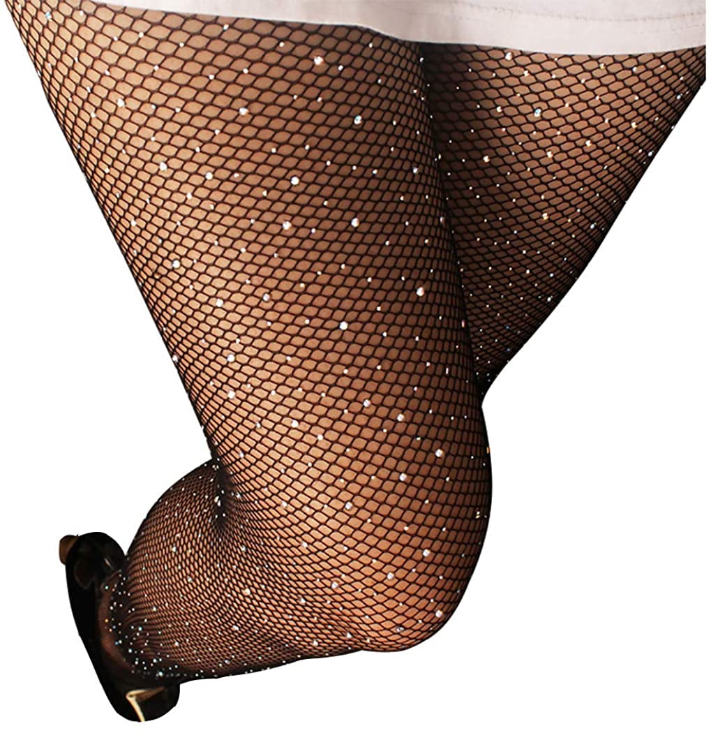 Sexy Jeweled Sparkly Diamond Fishnet Stockings High Waist Tights Pantyhose  Socks Shiny Rhinestone Sheer Pantyhose With Bling Crystals