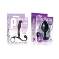 thumbnail image 1 of Sexy, Kinky Gift Set Bundle of P Zone+ Prostate Massager and Icon Brands The Silver Starter, Bejeweled Annodized Stainless Steel Plug, Violet, 1 of 5