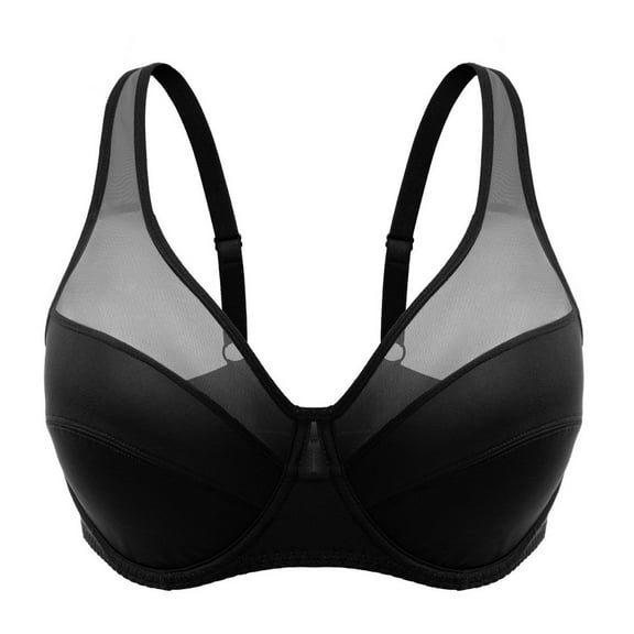 Sexy Lace Bralette for Women Comfortable Unlined Underwire Bra Sheer Mesh Demi Support Everyday Wear with Detailed Size