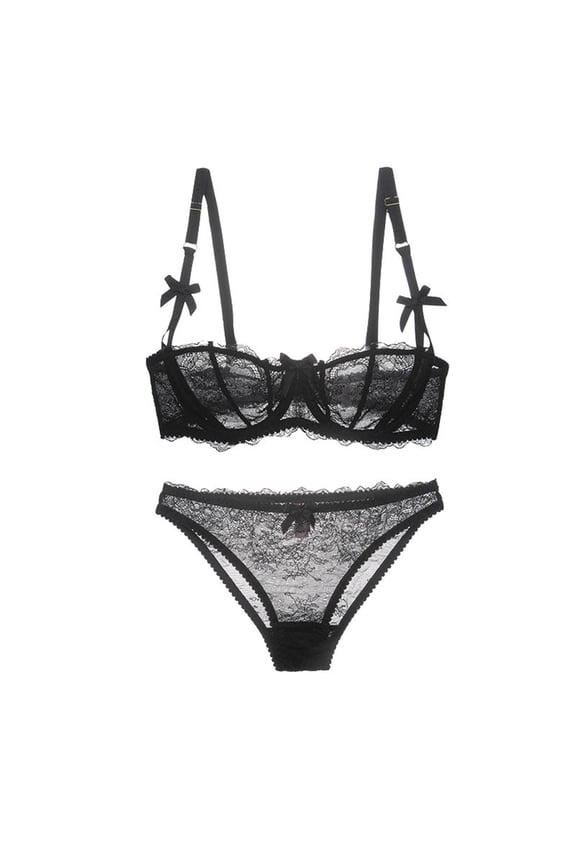 Sexy Lace For Women Comfortable And Breathable Gathered Oversized Bra Set for Him Head Mens Underwear Lace Bra And Underwear Set Lace up Corset Set for Women Lace Satin Set