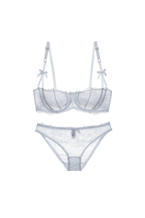 Sexy Lace Lingerie For Women Comfortable And Breathable Gathered Oversized Bra Set for Him Head Mens Underwear Lace Bra And Underwear Set Lace up Corset Lingerie Set for Women Lace Satin Lingerie Set