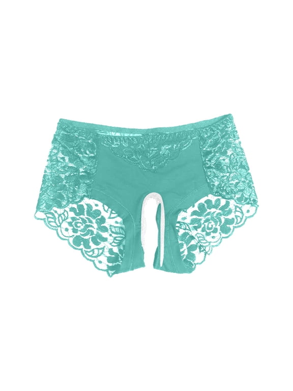Sexy Lace Open Crotch Panties For Men & Women Low Waist Seductive Thong Underwear