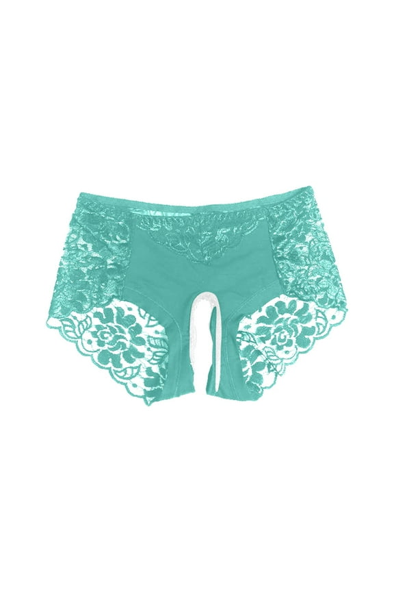 Sexy Lace Open Crotch Panties For Men & Women Low Waist Seductive Thong Underwear