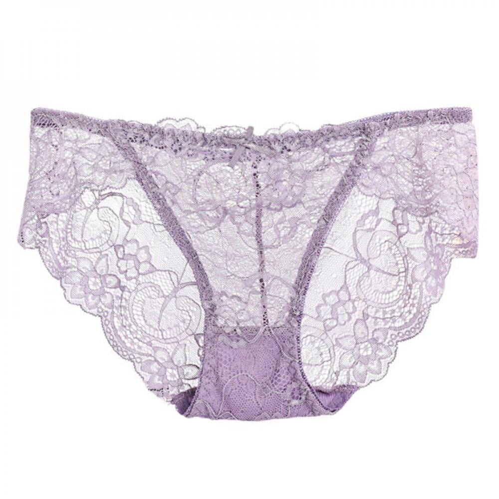 Sexy Lace Panties Soft Breathable Briefs Women Underwear Ladies Panty  Transparent Low-Rise Lingerie 