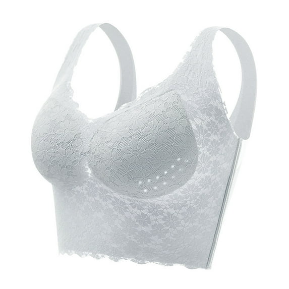 Sexy Lace Push Up Bras for Women Non Wired No Underwire Sports Bras Women - Wirefree Padded Low Impact Crop Top M-7XL