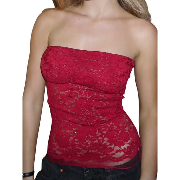 Sexy Lace Tube Tops for Women Y2k Backless Crop Top Strapless Lace Bandeau Summer Going Out Tops