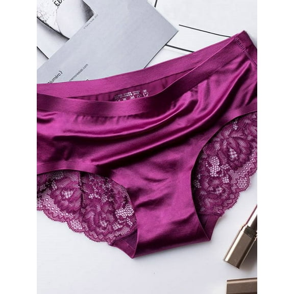 Sexy Lace Underwear for Women Frozen Silk Seamless Panties with Silky Tactile Touch