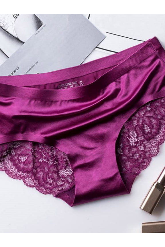 Sexy Lace Underwear for Women Frozen Silk Seamless Panties with Silky Tactile Touch