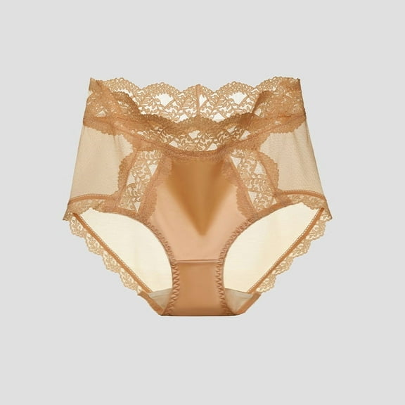 Sexy Lace Underwear for Women, Invisible Seamless Cotton Panties for Women, Half Back Coverage Womens Panties Bikini