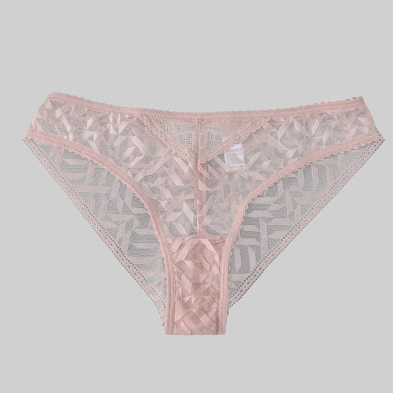 Sexy Lady Transparent Underwear Women Floral Lace Briefs Seamless Hollow Out Panties