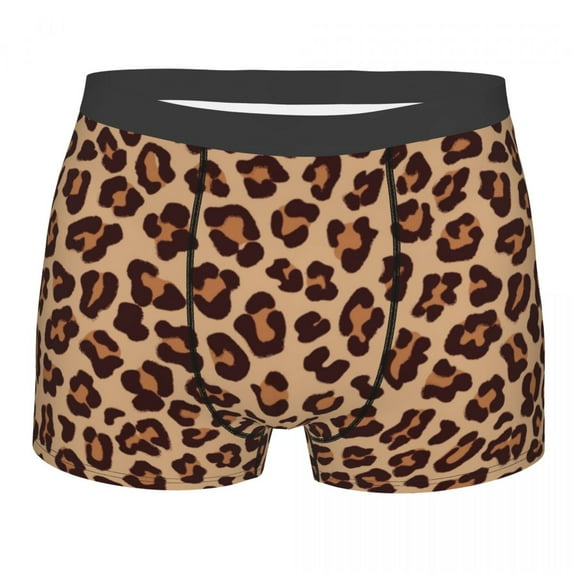 Pink Leopard Boxer Shorts For Men 3D Printed Male Animal Print Underwear Panties Briefs Stretch Underpants