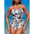 thumbnail image 1 of Sexy Leopard Print Strapless Bikini 2 Piece Set Women Split Swimsuit High Waist Beach Bikini Swimwear Bikini Set, 1 of 3