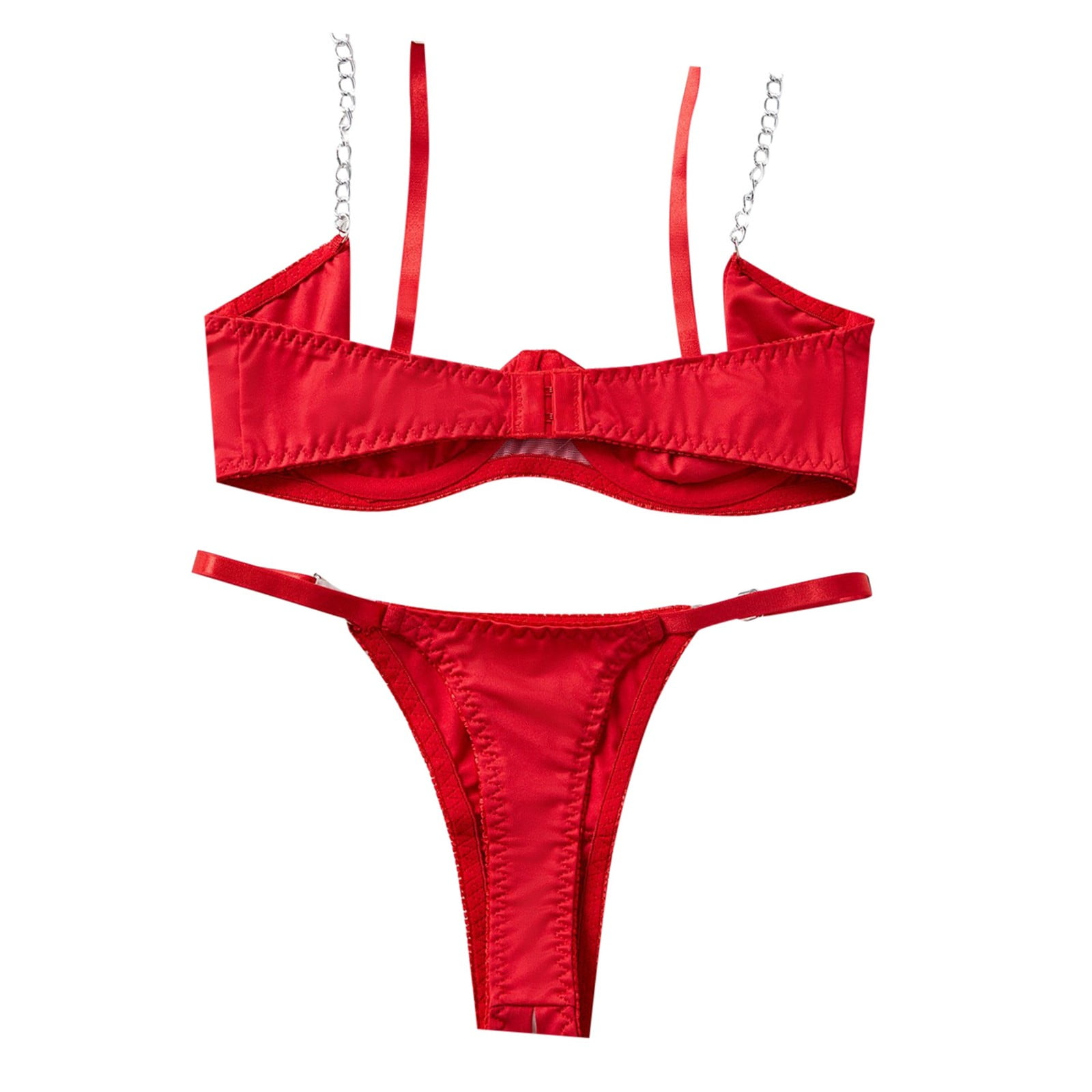 Sexy Lingerie For Women Open Cup Bra Bralette Three Point Lingerie Set ...