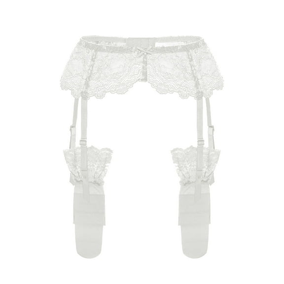 Sexy Lingerie For Women Women'S Lace Embroidery See Through Panties Garter Belt With Stockings Intimates XL