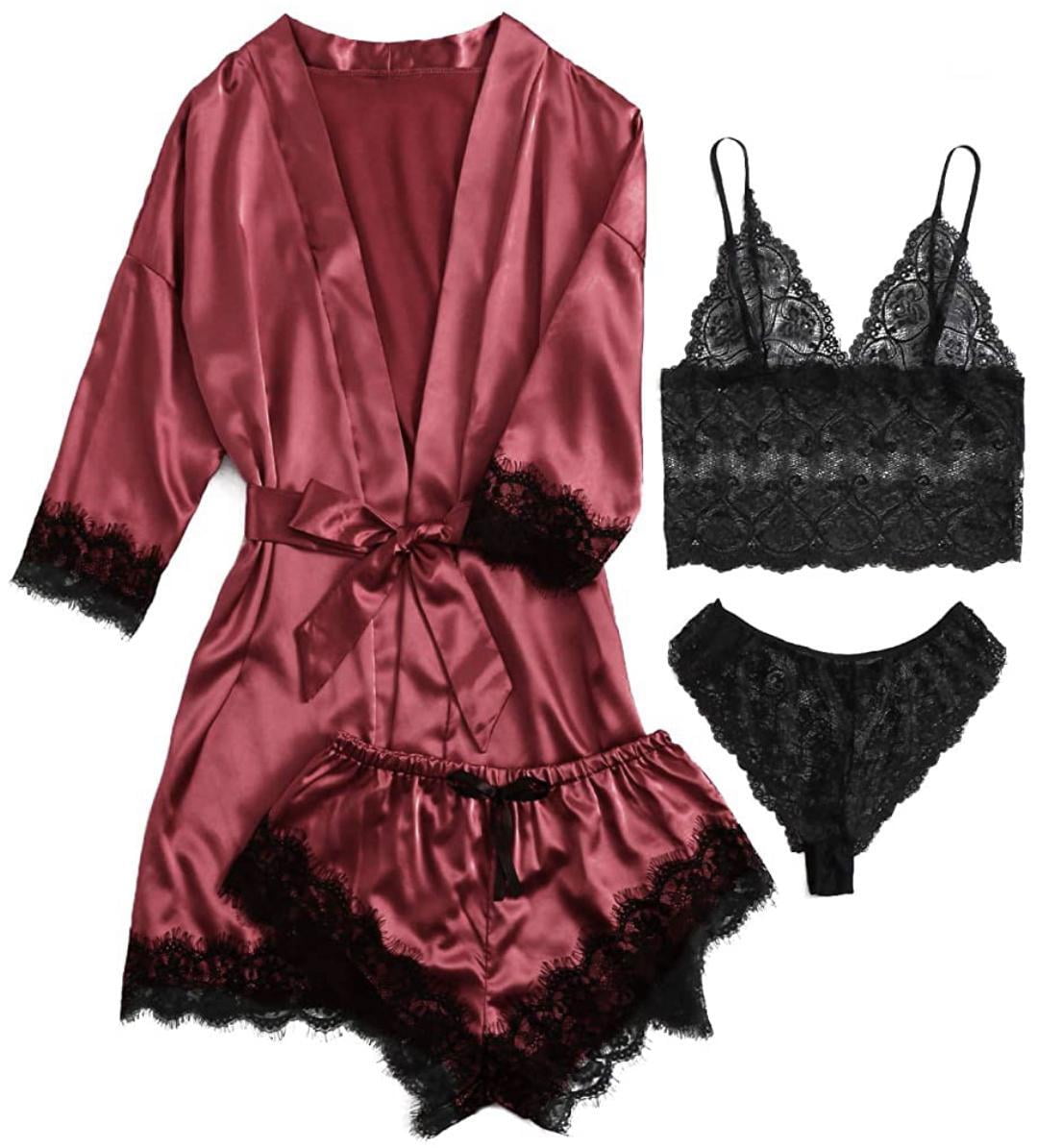 Sexy Lingerie, LOFIR Silk Satin Pajamas for Women, Womens Summer ...