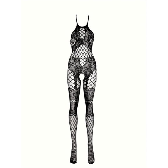 Sexy Lingerie, Sexy Lace Halter V-Neck Lingerie for Women, Sexy Babydoll Lingerie for Women, Fishnet Bodysuit