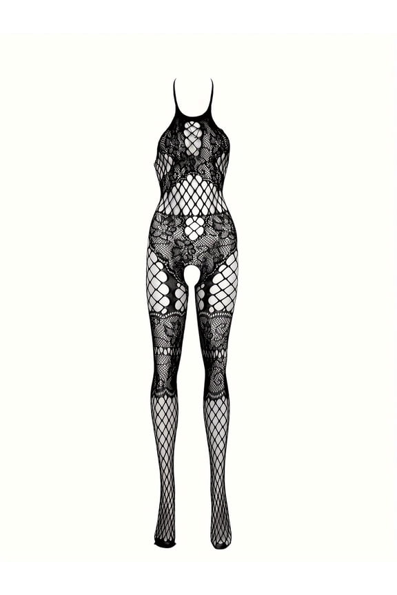 Sexy Lingerie, Sexy Lace Halter V-Neck Lingerie for Women, Sexy Babydoll Lingerie for Women, Fishnet Bodysuit