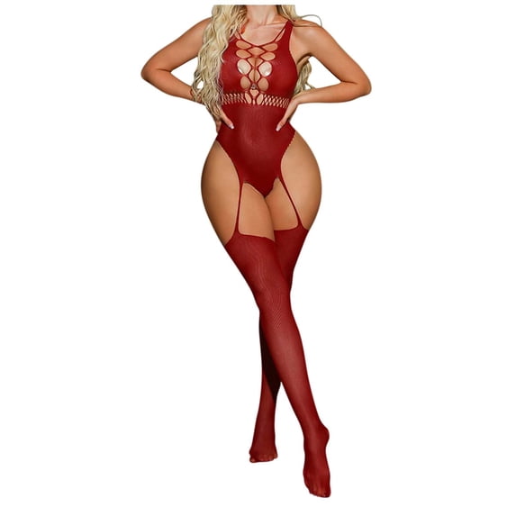 Sexy Lingerie for Women Naughty Outfits Fishnet Lingerie Bodysuit Teddy Babydoll Erotic Mesh Women's Lingerie Bodystocking