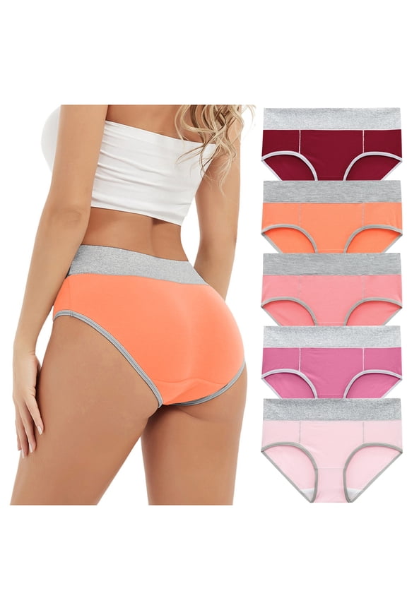 Sexy Lingerie for Women Solid Color Low Rise Bikini Comfortable Sexy Briefs Multicolor Xl