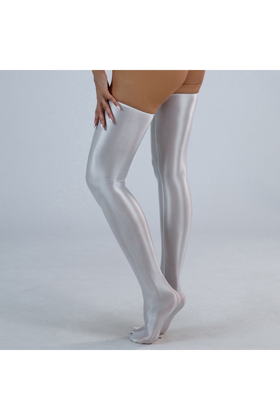 Sexy Lingerie for Women's Sexy Shiny Silk Slippery High Elastic Shiny Thigh Leather Socks Adult Socks