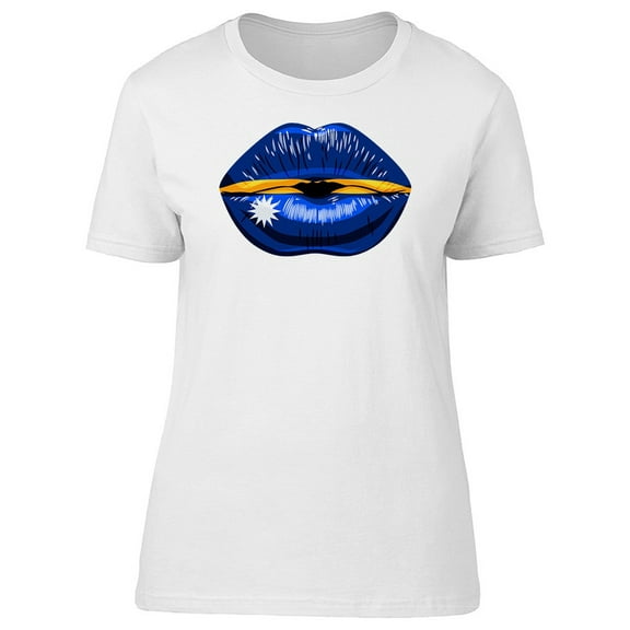 Sexy Lips Flag Of Nauru T-Shirt Men -Image by Shutterstock, Male Small