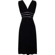 PACIFICPLEX Sexy Little Black Cocktail Dress Crystals, Small, Black