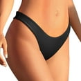 thumbnail image 1 of Sexy Low Rise Swim Briefs - Solid Color, Elastic Waist, Nylon Spandex for Women Swimming, 1 of 6