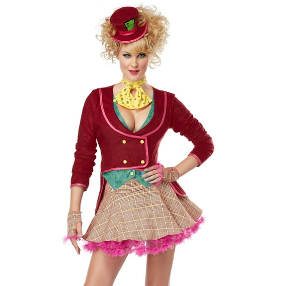 Sexy Mad Hatter Alice In Wonderland Disney Adult Halloween Costume Womens