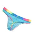 thumbnail image 1 of Sexy Men's Brief Underwear Mesh See-Through Underpants Low Rise U-Shaped Pouch Underwear Colorful Thong, 1 of 5