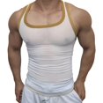 thumbnail image 1 of Sexy Men's Underwear Soft Mesh Sleeveless Shirts T-Shirt Tank Top Fishnet Clubwear See Through Undershirt, 1 of 7