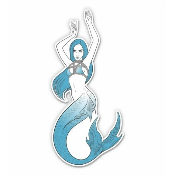 Sexy Mermaid - 3" Vinyl Sticker - For Car Laptop Water Bottle Phone - Waterproof Decal