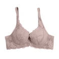 thumbnail image 1 of Sexy Minimizer Bras for Women Full Coverage No Underwire Lace Bra Low Support Lightly Breathable Comfort Push Up Bralette, Dark Gray, 42/95, 1 of 3