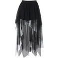 thumbnail image 1 of Sexy Net Yarn High-Waisted Irregular Skirt for Women Summer New European and American Gothic Style Versatile Casual Skirts, 1 of 7
