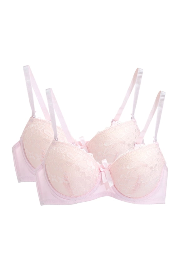 Oversized Bra Lace Underwear Adjustable Shoulder Straps Comfortable Daily Wear Women Lingerie for Large Chest #Pink,L