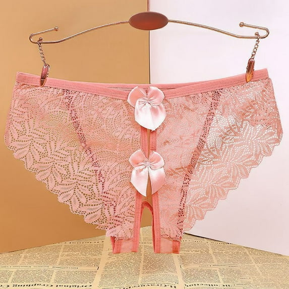 Sexy Panties for Women Low Rise Lace Panty Cut out Mesh Underwear Sexy Crotchless Panties for Women Lace Lingerie for Women
