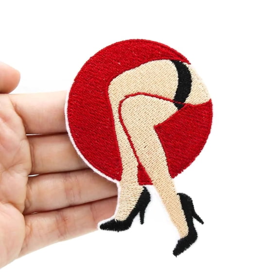 Sexy Pinup Legs Embroidered Iron on Patch