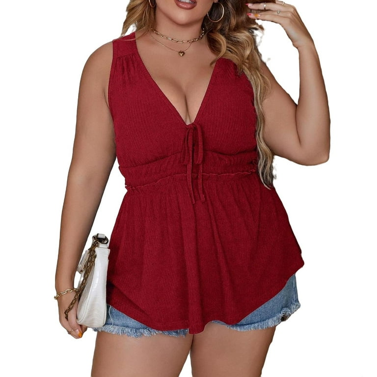 Sexy plus 2024 size tank tops