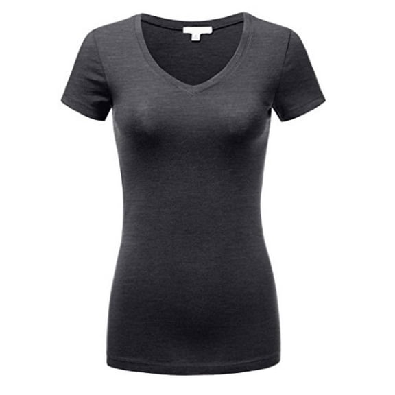 Sexy Plus Size Low-Cut Cleavage V-Neck T-Shirt Tee Top 1x2x3x
