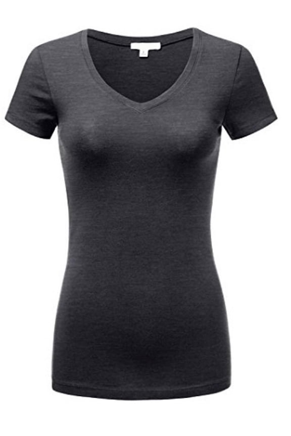 Sexy Plus Size Low-Cut Cleavage V-Neck T-Shirt Tee Top 1x2x3x