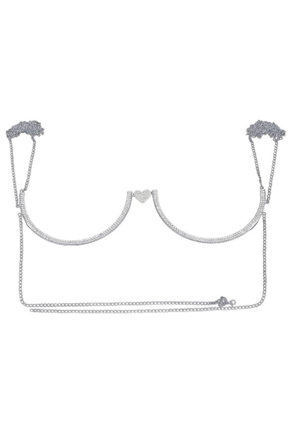 Sexy Rhinestone Chest Bracket Bra Chain Bra Chain Body Jewelry Body Chain Bra