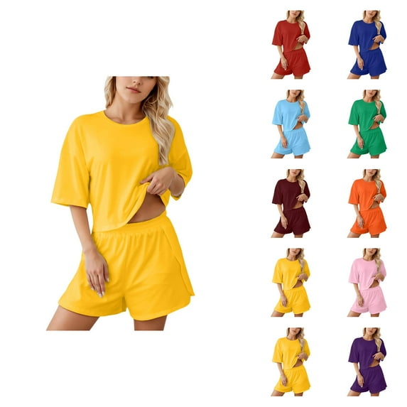Sexy Satin Pajama Sets – Women's Lounge Wear, Comfortable Sleepwear for Relaxation Ladies Fashion Pajama Set Solid Color Loose Shorts Set