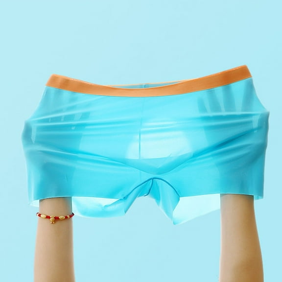 Sexy Sheer Men Ice Silk Underwear Underpants Breathable Ultrathin Boxer Briefs