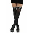 thumbnail image 1 of Sexy Skull Bow Thigh Highs Adult Costume Accessory, 1 of 1